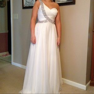Jovani White Prom, Pageant, Wedding Dress